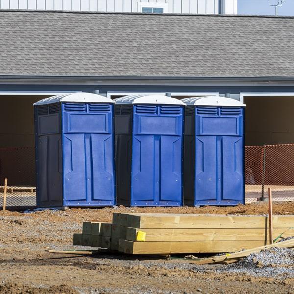 Heavy-duty construction site porta potty in Chino Hills, California